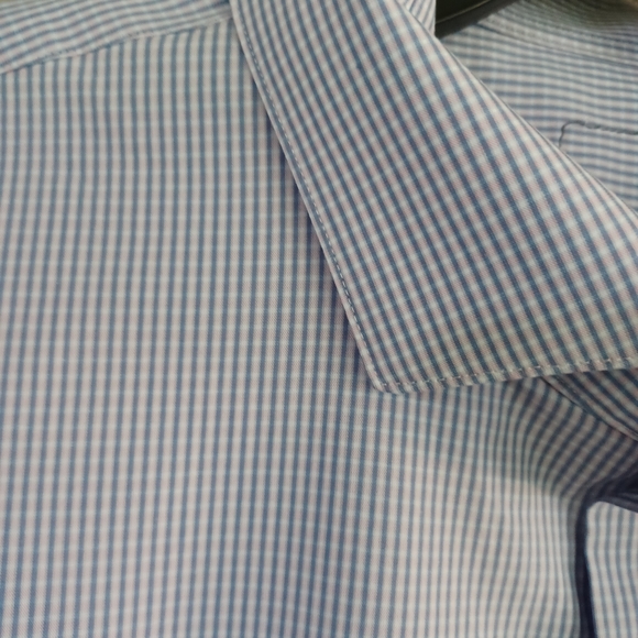 Nordstrom Print Cotton Blend Button Front Dress Shirt Size 17 (34-35) - Picture 4 of 11